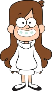☺️ Mabel Pines Gravity Falls メイベル・パインズ, グラビティフォールズ, アニメ, キャラクター, アニメーション, 女の子, 面白い telegram sticker