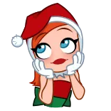 ☺️ kerst, kerstman, muts, leuk, vrouw, winter, vakantie telegram sticker