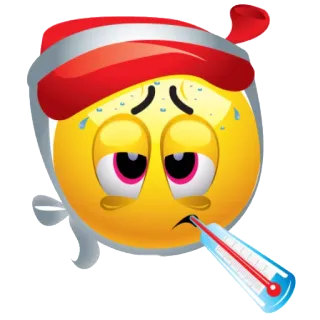 🤧 Emoji, Krank, Krankheit, Fieber, Thermometer, Erkältung telegram sticker
