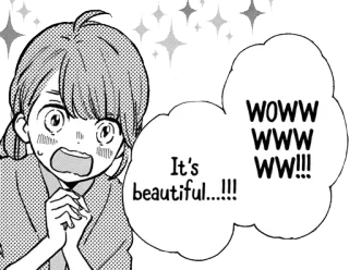 😍 It's beautiful...!!!!
WOWWWWW!!! anime, manga, beautiful, exclamation whatsapp sticker