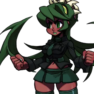 🔋 Squigly Skullgirls Squigly, Skullgirls, jeu de combat, jeu vidéo, animé telegram sticker