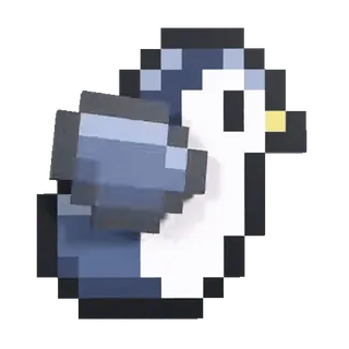 🥸 penguin, pixel art, animal, bird, cute, winter telegram sticker