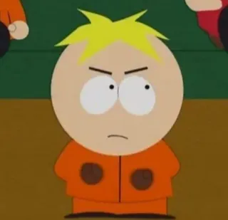 🌟 Butters Stotch South Park butters, south park, dibujos animados, enojado whatsapp sticker