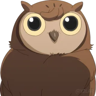 🦉 сова, животное, птица, милый, мультфильм whatsapp sticker
