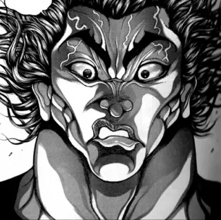 😣 Yujiro Hanma Baki อนิเมะ, มังงะ, ต่อสู้, กล้าม, ยูจิโร่ ฮันมะ, บากิ telegram sticker