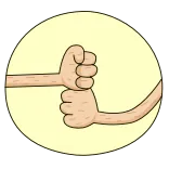 😂 Puño en alto, Dibujos animados, Colaboración, Acuerdo, Celebración whatsapp sticker