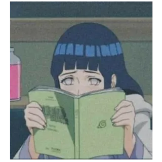 🥺 Hinata Hyuga Naruto anime, hinata, naruto, cartoon, reading, manga, hyuga telegram sticker