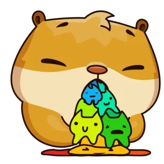 🤢 Hamster, süß, Tier, Haustier, Cartoon telegram sticker