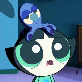 🍭 Buttercup The Powerpuff Girls dibujos animados, animado, Las Chicas Superpoderosas, personaje, pulpo, televisión telegram sticker