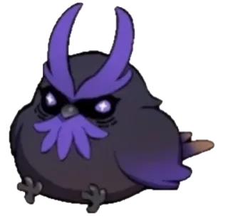 🦅 bird, owl, purple, cute, cartoon telegram sticker