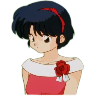😕 Akane Tendo Ranma 1/2 anime, girl, manga, ranma, akane telegram sticker