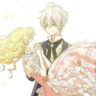 👑 Anime, Manga, Couple, Romance, Robe, Calèche, Fantaisie telegram sticker