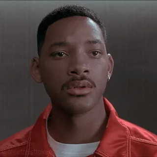 😟 Will Smith man, portret, acteur, uitdrukking, gezicht telegram sticker