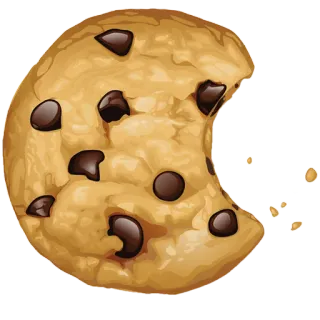 🍪 คุกกี้, คุกกี้ช็อกโกแลตชิป, ของหวาน, อาหาร, หวาน, ขนม telegram sticker