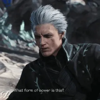 🗡 Vergil Devil May Cry What form of power is this? vergil, devil may cry, video game, anime character telegram sticker