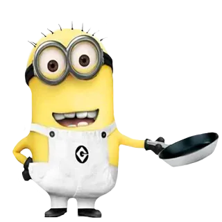 🍔 Minion Despicable Me minion, cooking, kitchen, cartoon, funny telegram sticker