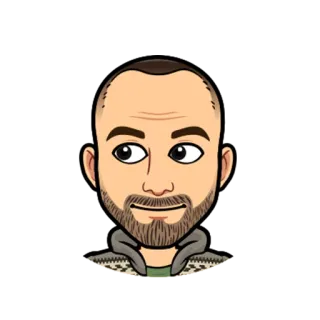 👀 avatar, desenho animado, retrato, barba, homem telegram sticker