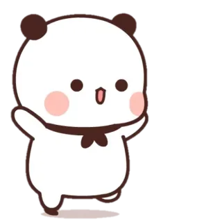 🍼 Panda, Kreskówka, Słodkie, Zwierzę, Naklejka, Kawaii telegram sticker