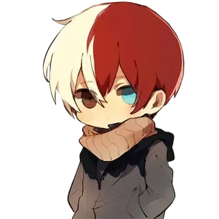 ⛄ Shoto Todoroki My Hero Academia Anime, Manga, Shoto Todoroki, My Hero Academia, Chibi, Słodkie telegram sticker