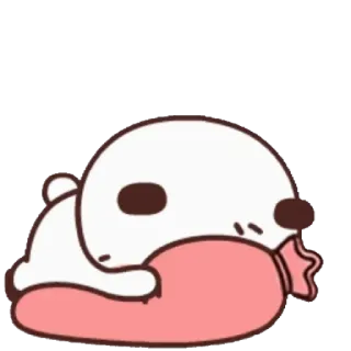 😔 แมวน้ำ, น่ารัก, สัตว์, การ์ตูน telegram sticker