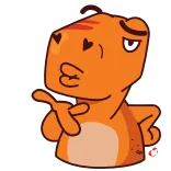 😘 dinozaur, pocałunek, oczy w serca, kreskówka, zwierzę, miłość, słodki telegram sticker