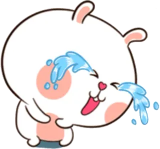 🤣 плач, грустно, слезы, мультфильм, эмодзи, персонаж, эмоциональный telegram sticker