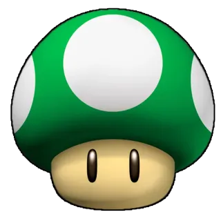 🍄 гриб, видеоигра, предмет, усиление, super mario telegram sticker