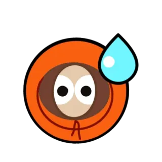 🌟 Kenny McCormick South Park 漫画, キャラクター, 汗, イラスト, アニメーション telegram sticker