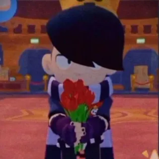 🌸 Edgar Brawl Stars video game, mobile game, flowers, valentines, bouquet telegram sticker