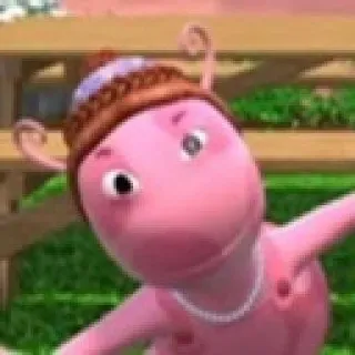 😃 Uniqua The Backyardigans personaje de dibujos animados, rosa, programa de televisión, Backyardigans telegram sticker