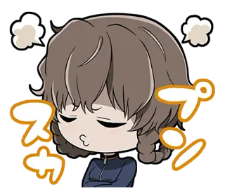 😤 スプン Аниме, Чиби, Грустный, Расстроенный telegram sticker