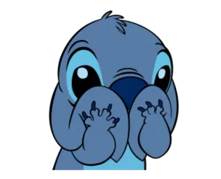 😋 Stitch Cartone animato, Carino, Alieno, Blu, Disney telegram sticker