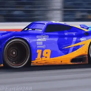🥵 racing, car, sports, blue, competition whatsapp sticker