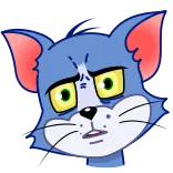 😕 Tom Cat Tom and Jerry cartoon, cat, expression, confused, Tom, Tom and Jerry telegram sticker