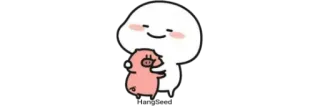 😍 cartoon, pig, cute, character whatsapp sticker