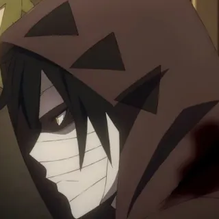 🖤 Zack Foster Angels of Death Anime, Manga, Karakter, Horor, Perban, Suram, Hoodie, Darah telegram sticker