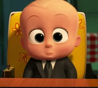 😳 Boss Baby The Boss Baby em bé, bộ com lê, ông chủ, phim hoạt hình, hoạt hình, văn phòng, dễ thương whatsapp sticker