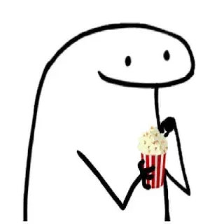 🍿 popcorn, eating, watching, snack, entertainment telegram sticker