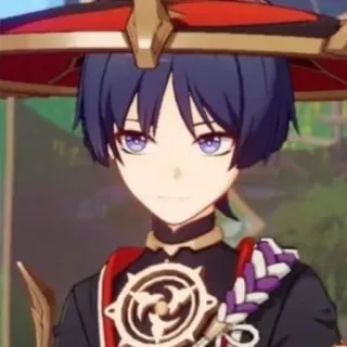 🙂 Scaramouche Genshin Impact アニメ, ゲーム, キャラクター, 原神, スカラマシュ telegram sticker