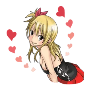 ❤ Lucy Heartfilia Fairy Tail Аниме, Fairy Tail, Люси Хартфилия, Мультфильм, Наклейка telegram sticker