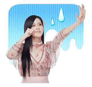 😢 mujer, chica, triste, llorando, lágrimas, emocional, sticker telegram sticker