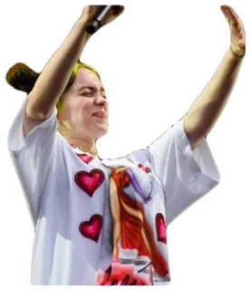🙋‍♀️ Billie Eilish Билли Айлиш, певица, знаменитость, поп-звезда, исполнительница, музыка, концерт telegram sticker