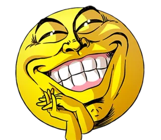 😌 Biểu tượng cảm xúc, Hoạt hình, Màu vàng, Mặt cười, Khuôn mặt, Biểu cảm telegram sticker