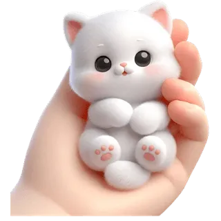 🙃 gatto, gattino, carino, animale, animale domestico, kawaii telegram sticker