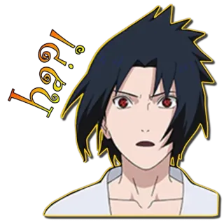 😟 Sasuke Naruto ??? Anime, Pytanie, Naruto, Sasuke, Naklejka telegram sticker