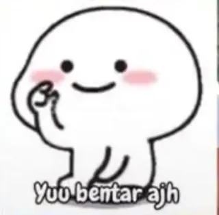 🌷 Yuu bentar ajh น่ารัก, การ์ตูน, ภาพประกอบ, มีม telegram sticker