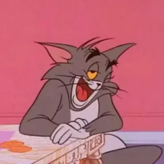 😜 Tom Cat Tom and Jerry การ์ตูน, แมว, ตลก, ทอมแอนด์เจอร์รี่, สัตว์, มีม telegram sticker