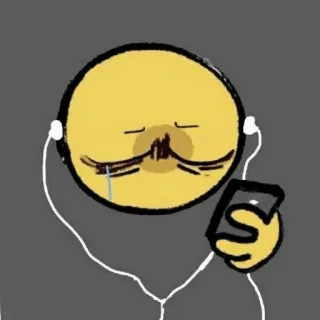 😢 Emoji, sedih, musik, telepon telegram sticker
