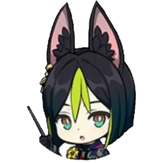 🤫 Tighnari Genshin Impact อนิเมะ, วิดีโอเกม, น่ารัก, จิบิ, สุนัขจิ้งจอก, Tighnari, Genshin Impact telegram sticker