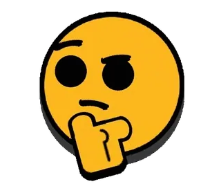🤔 Emoji, Pensando, Reflexionando, Pregunta, Expresión, Amarillo whatsapp sticker